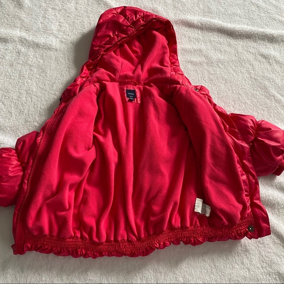 Baby GAP Pink Puffer Girl Jacket - Size 3T - Picture 7 of 10